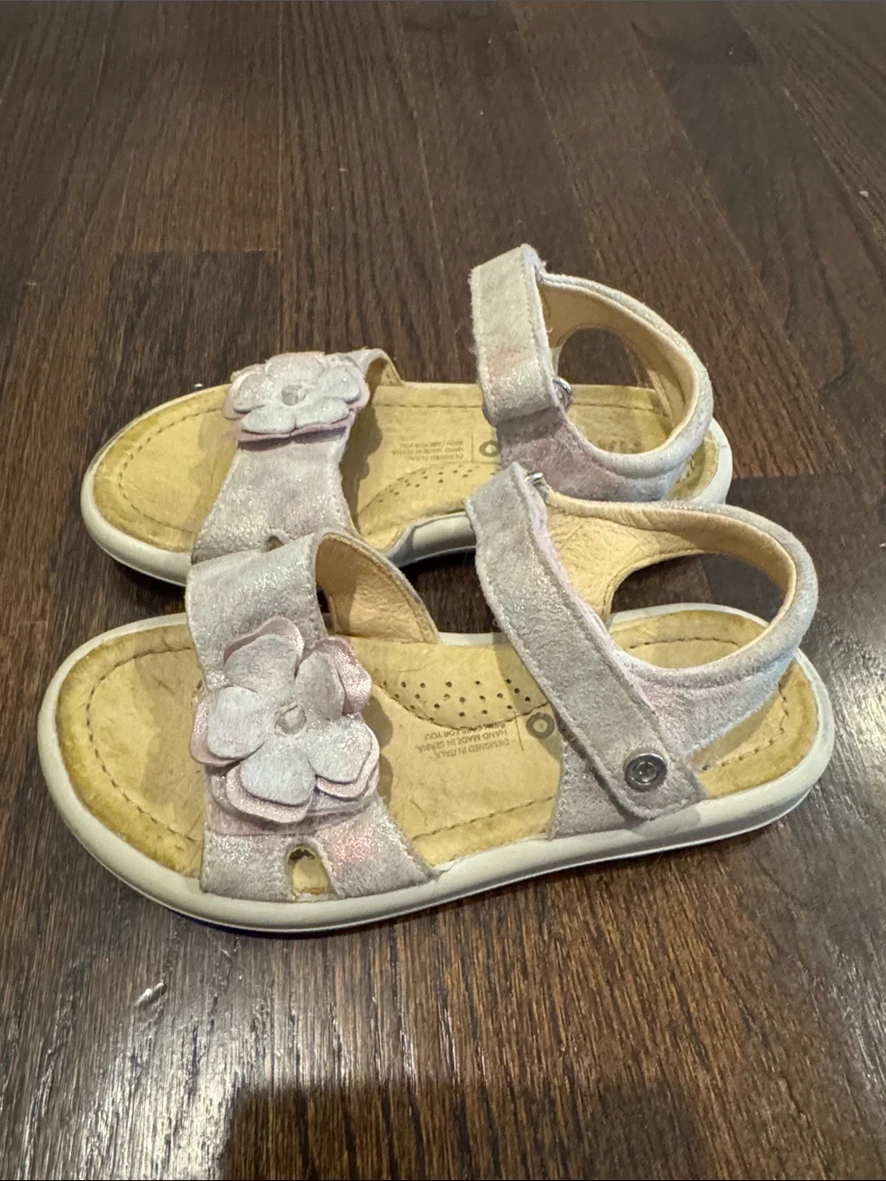 Naturino Amrock Flower Leather Sandals Girls EU 25 US 8